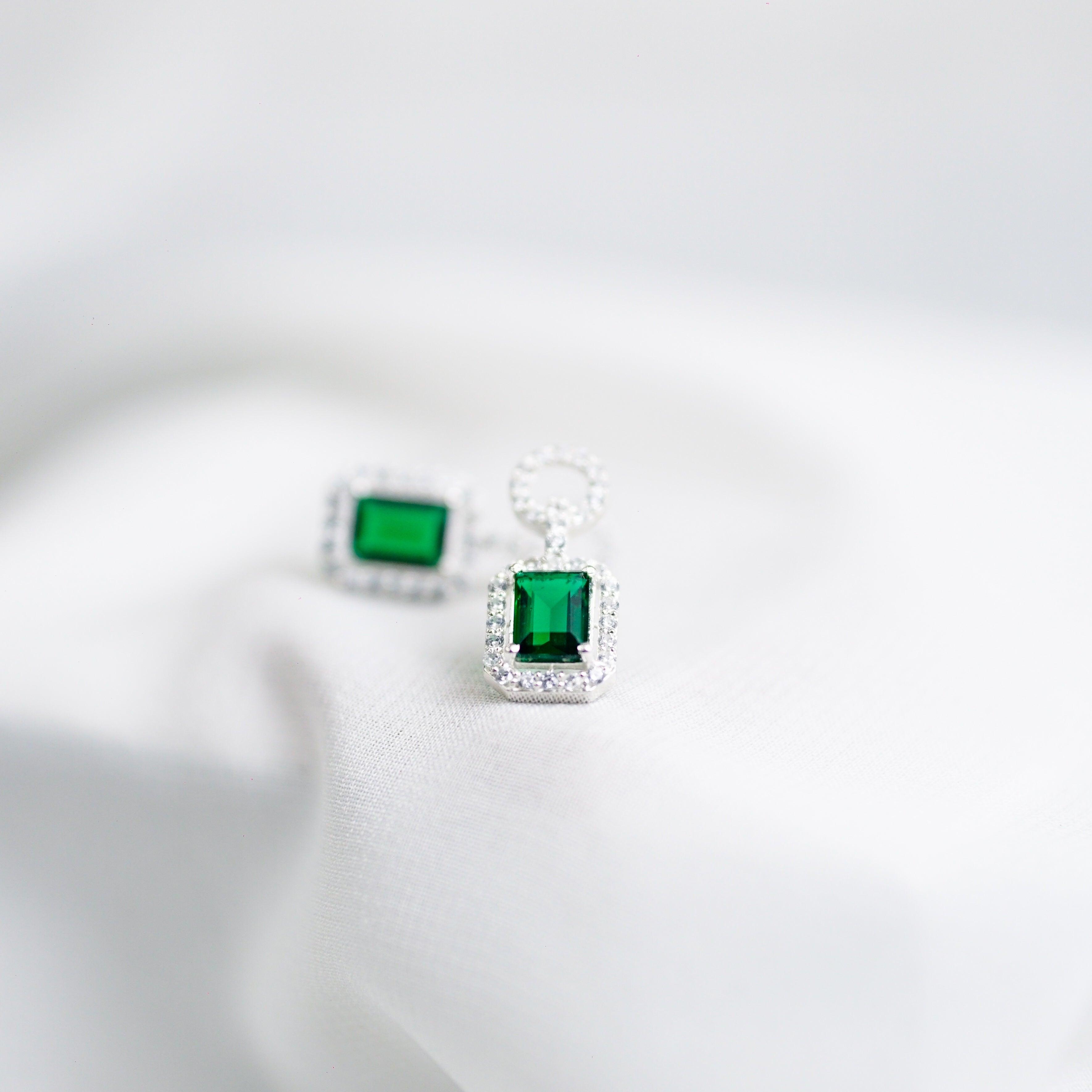 Emerald Cut Earrings - AlShaikh Jewellers