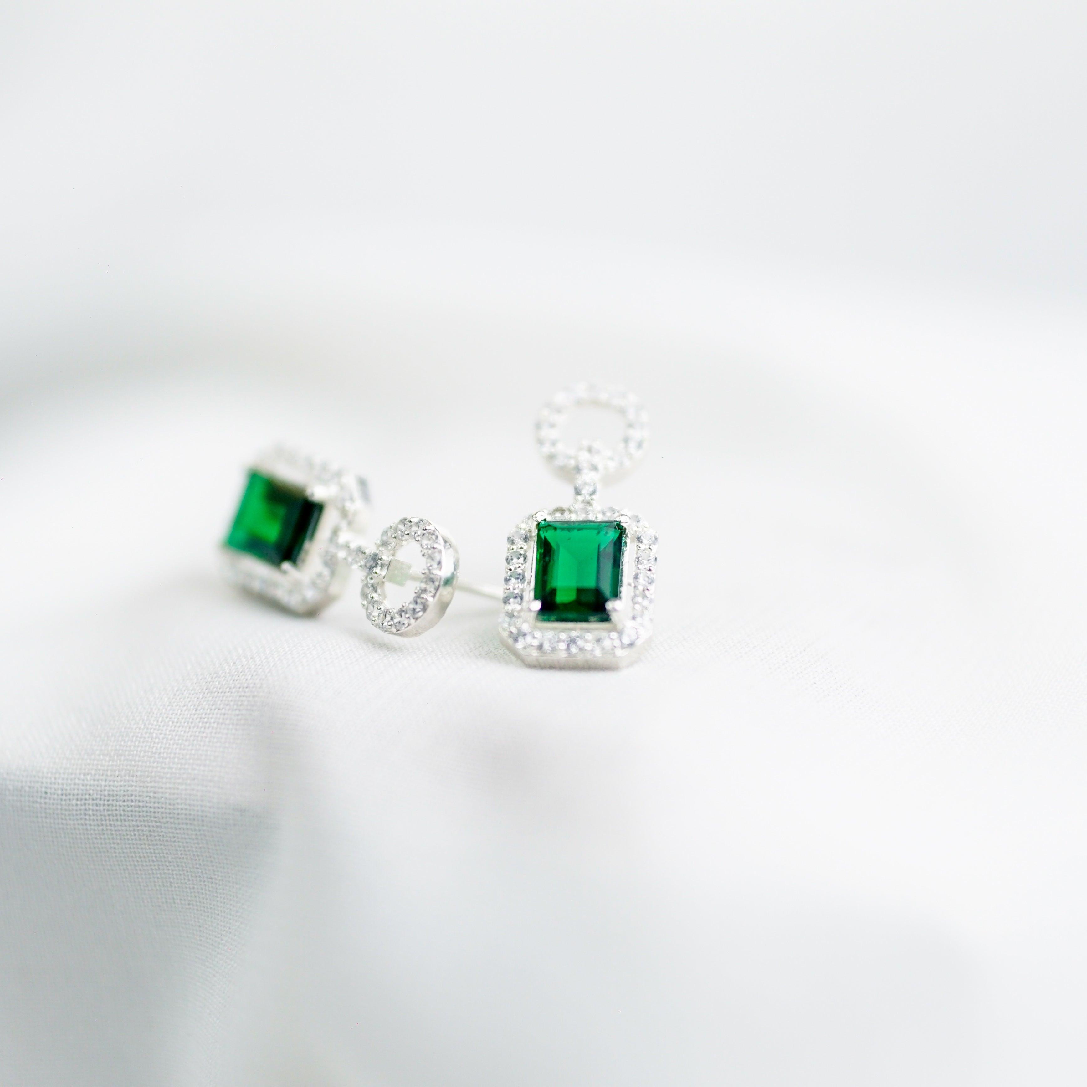 Emerald Cut Earrings - AlShaikh Jewellers