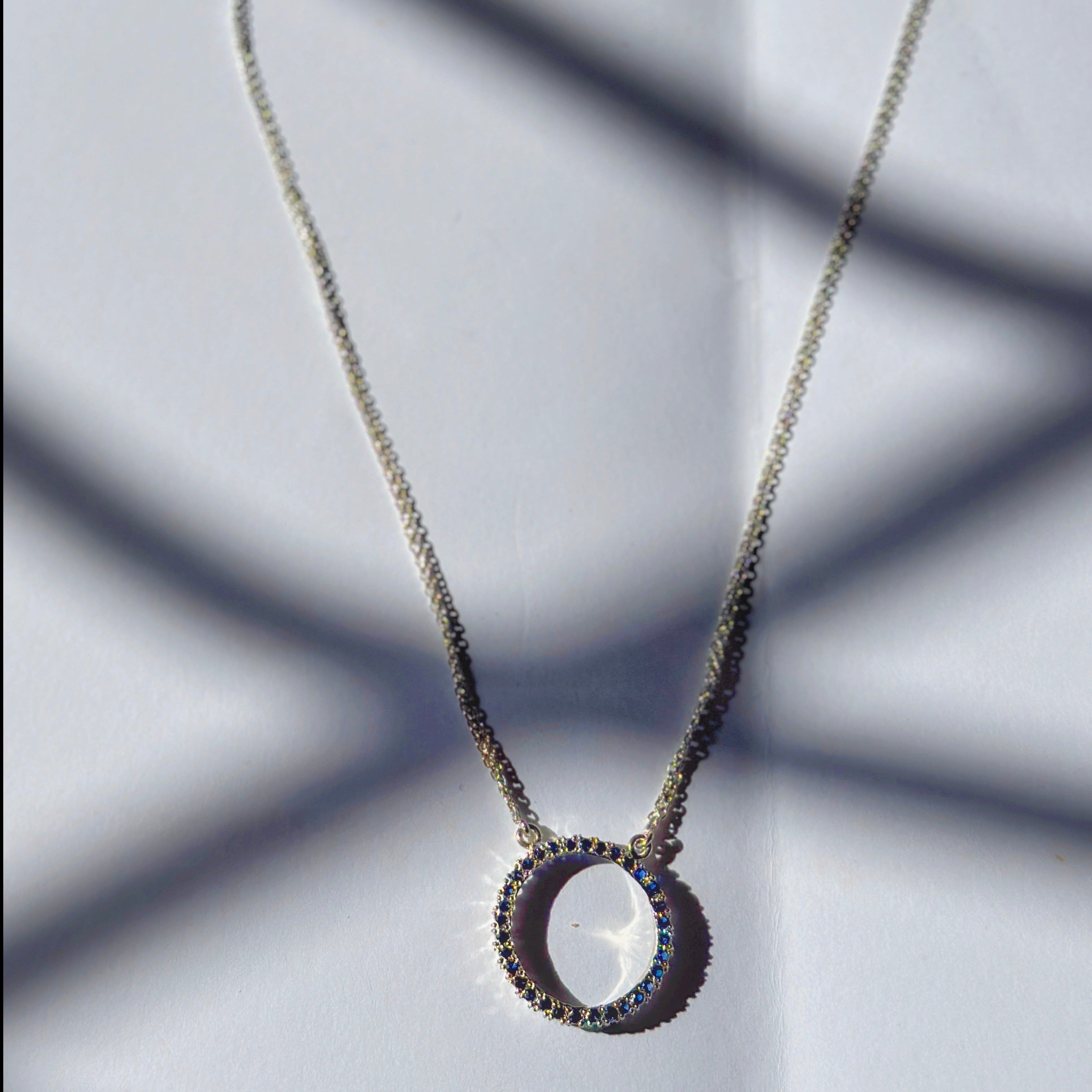 Studded Circular Pendant with Chain - AlShaikh Jewellers