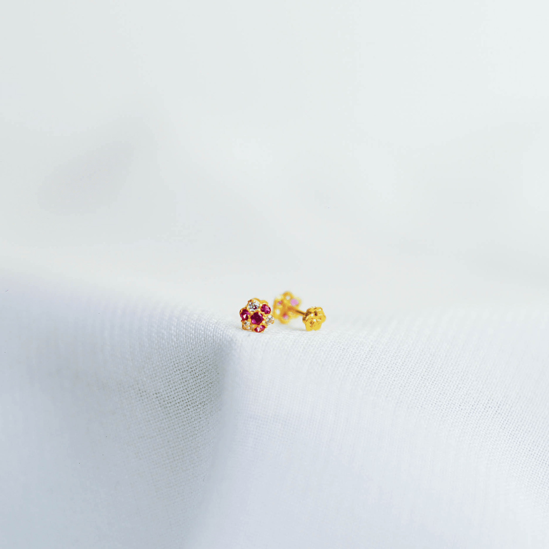 Pavé Colorful Flower studs - AlShaikh Jewellers